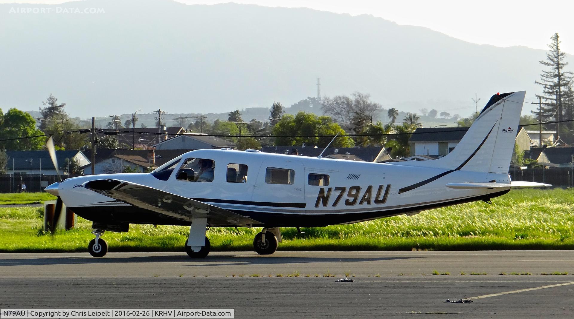 N79AU, Piper PA-32-301T Saratoga C/N 32-8024005, Locally-based Piper PA-32-301T taxing out for departure at Reid Hillview Airport, San Jose, CA.