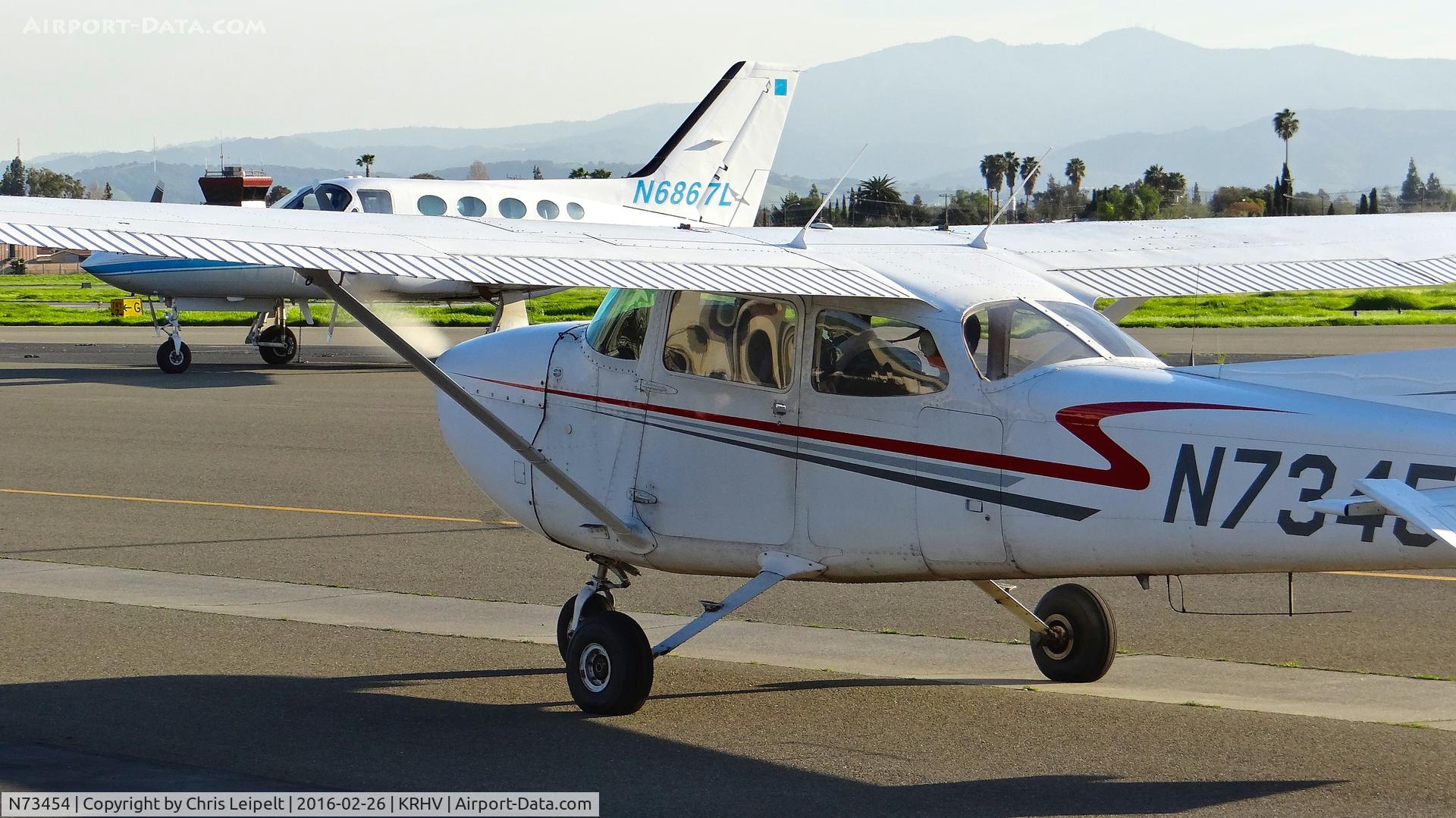 N73454, 1976 Cessna 172M C/N 17267472, Locally-based 1976 Cessna 172M taxing out for departure at Reid Hillview Airport, San Jose, CA.