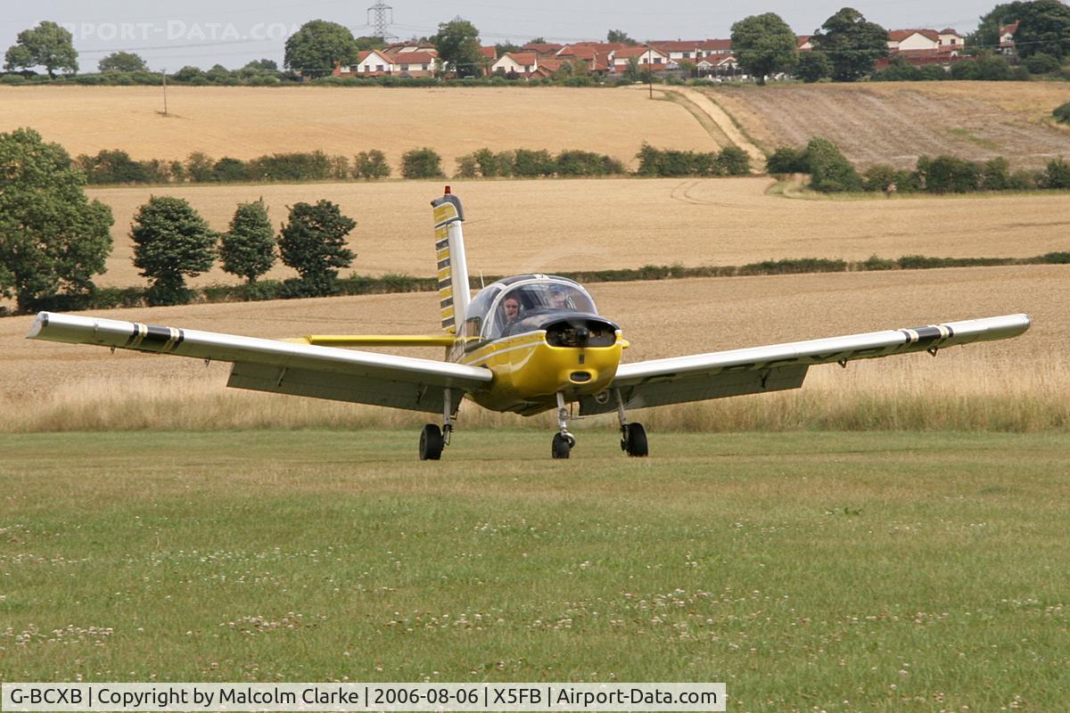 G-BCXB, 1974 Socata Rallye 100ST Galopin C/N 2546, Morane-Saulnier Rallye 100ST at Fishburn Airfield, August 2006.