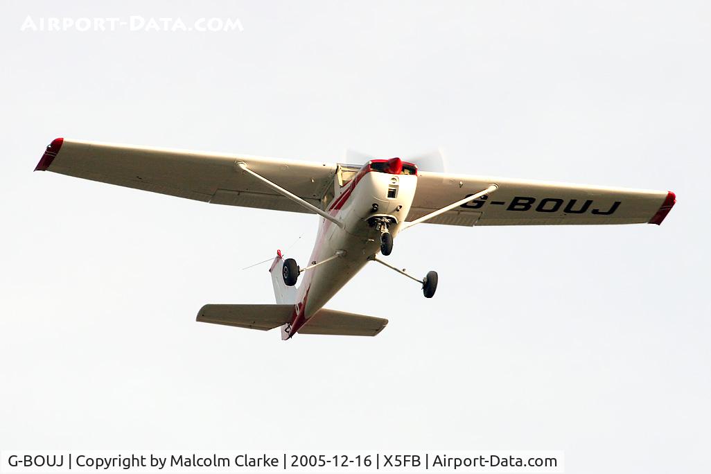 G-BOUJ, 1975 Cessna 150M C/N 150-76373, Cessna 150M on take off at Fishburn Airfield, December 2005.
