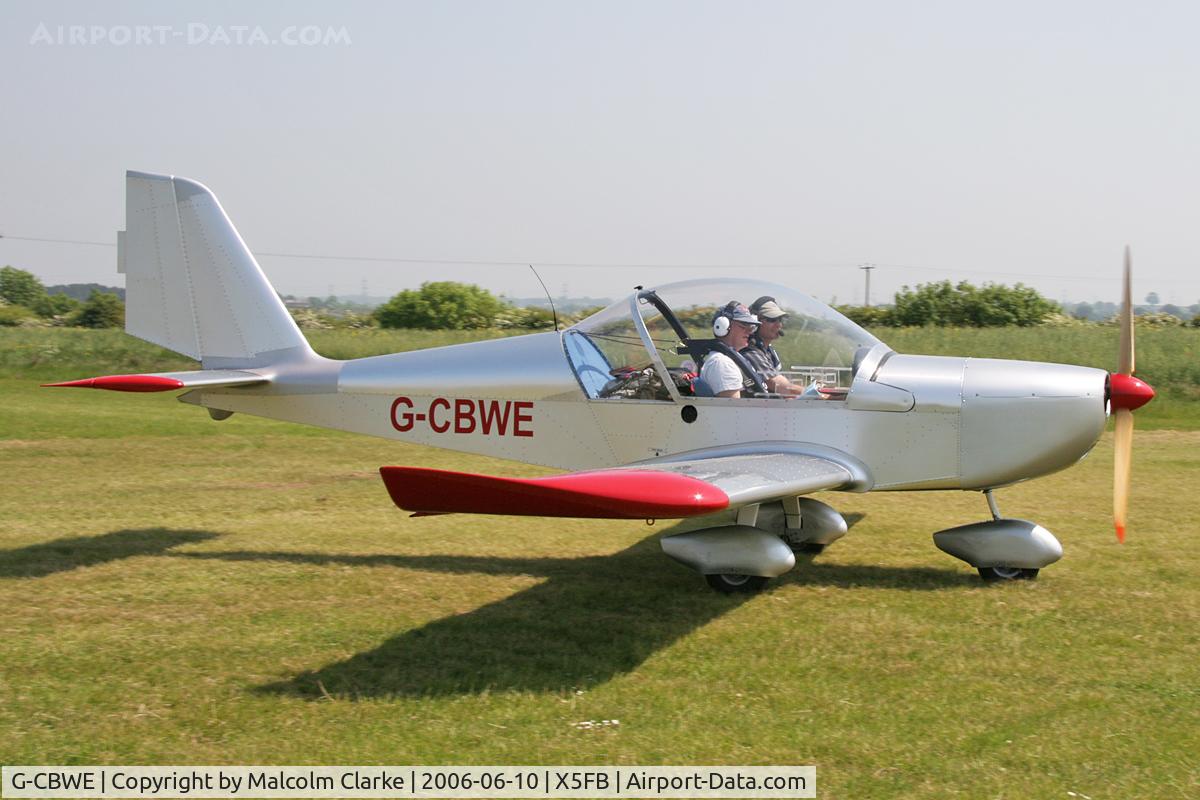 G-CBWE, 2002 Aerotechnik EV-97 Eurostar C/N PFA 315-13958, Aerotechnik EV-97 Eurostar, Fishburn Airfield, June 2006.
