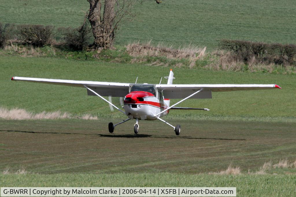 G-BWRR, 1978 Cessna 182Q Skylane C/N 182-66660, Cessna 182Q about to touch down at Fishburn Airfield, April 2006.