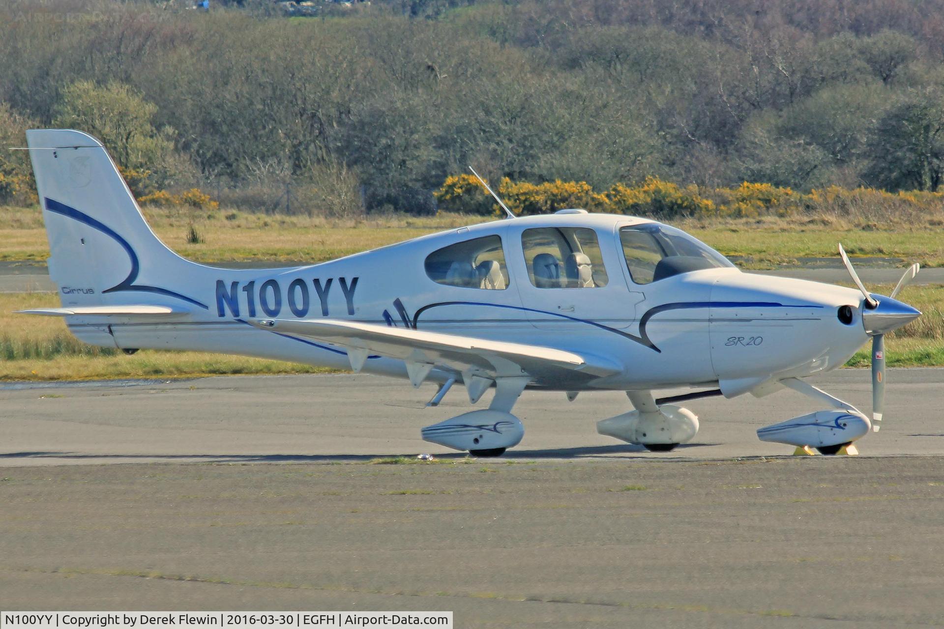 N100YY, 2002 Cirrus SR20 C/N 1183, SR20, Deenethorpe based, previously N292CD, seen parked up.