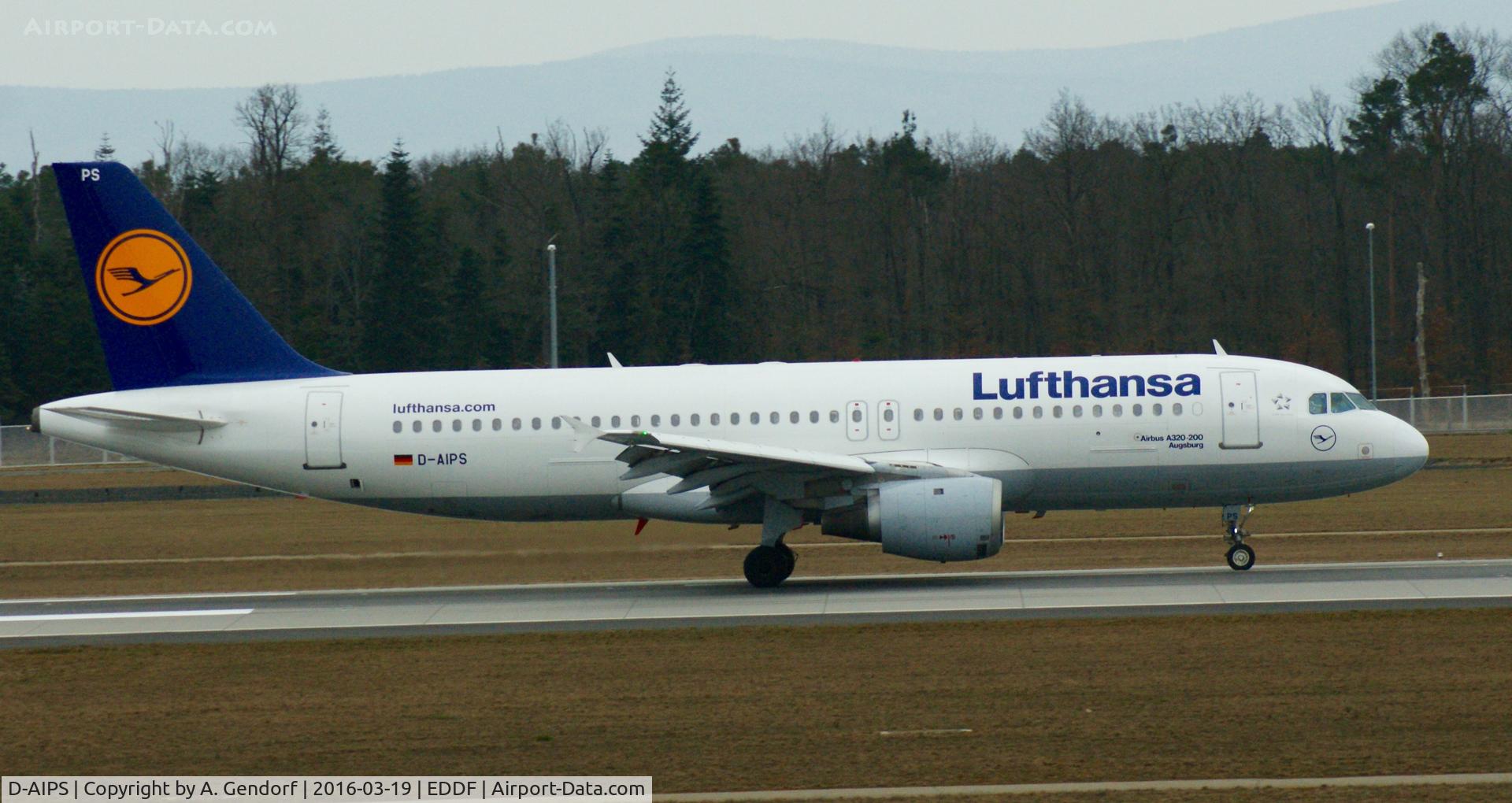 D-AIPS, 1990 Airbus A320-211 C/N 0116, Lufthansa, is here shortly after landing on RWY 25L at Frankfurt Rhein/Main(EDDF)
