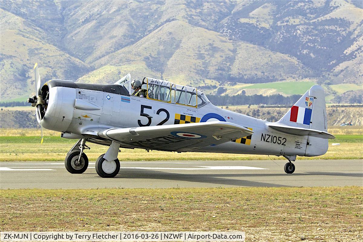 ZK-MJN, North American AT-6C Harvard IIA C/N 88-13909, At 2016 Warbirds Over Wanaka Airshow , Otago , New Zealand
