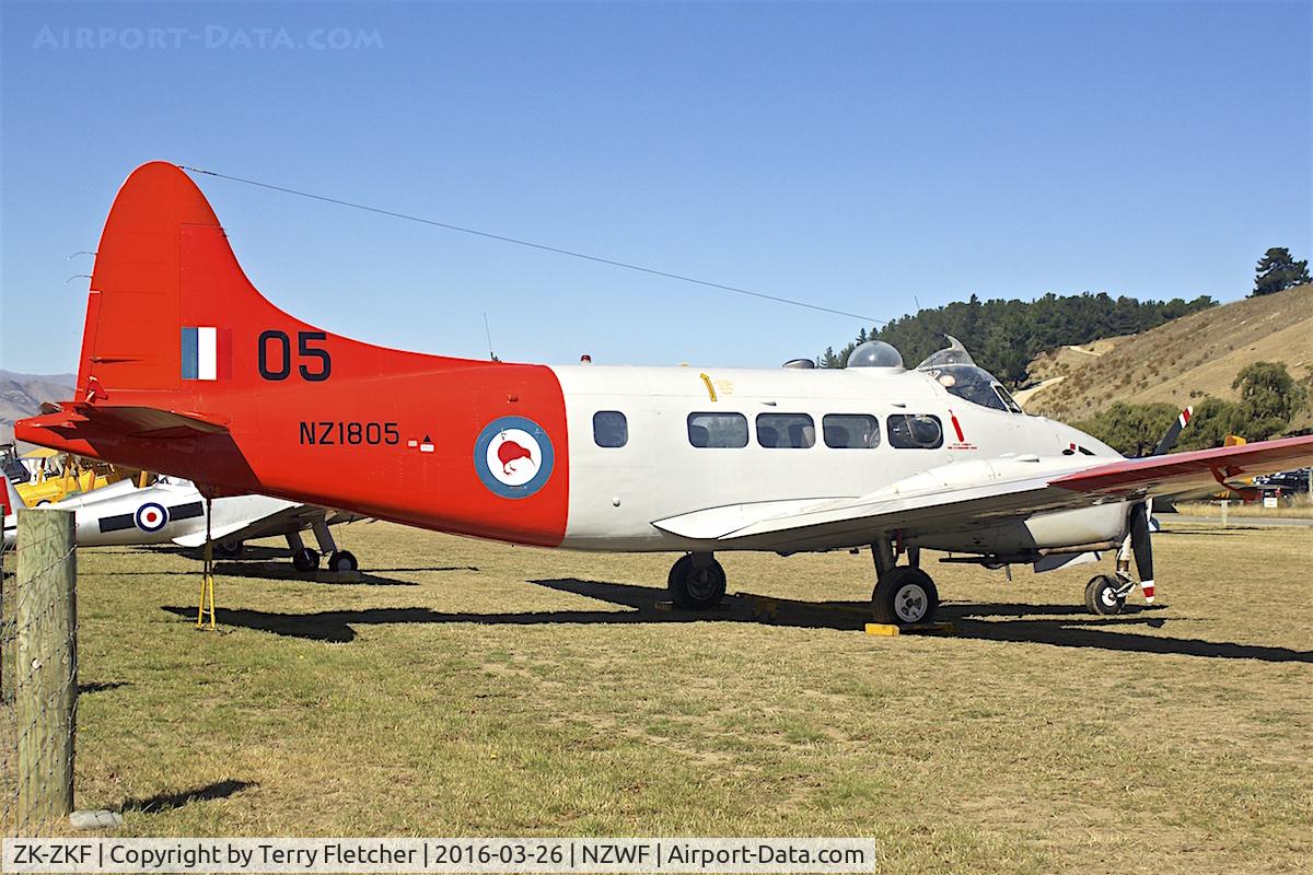 ZK-ZKF, 1952 De Havilland DH.104 Devon C.1 C/N 04312, At 2016 Warbirds Over Wanaka Airshow , Otago , New Zealand