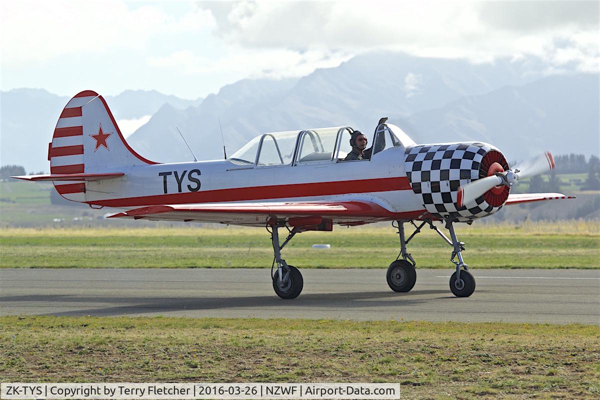 ZK-TYS, Yakovlev Yak-52 C/N 822809, At 2016 Warbirds Over Wanaka Airshow , Otago , New Zealand