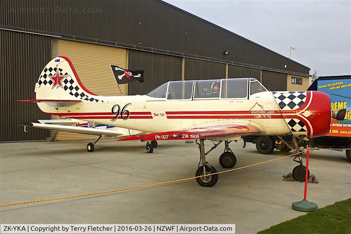 ZK-YKA, Yakovlev Yak-52 C/N 9611907, At 2016 Warbirds Over Wanaka Airshow , Otago , New Zealand
