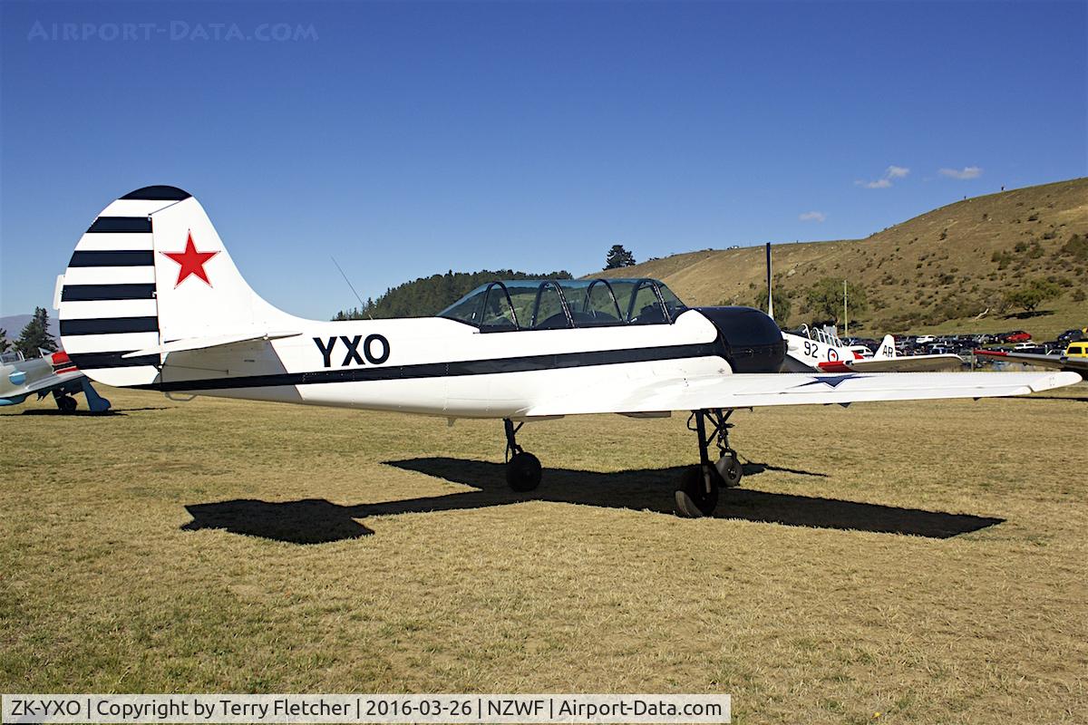 ZK-YXO, Yakovlev Yak-52 C/N 877413, At 2016 Warbirds Over Wanaka Airshow , Otago , New Zealand