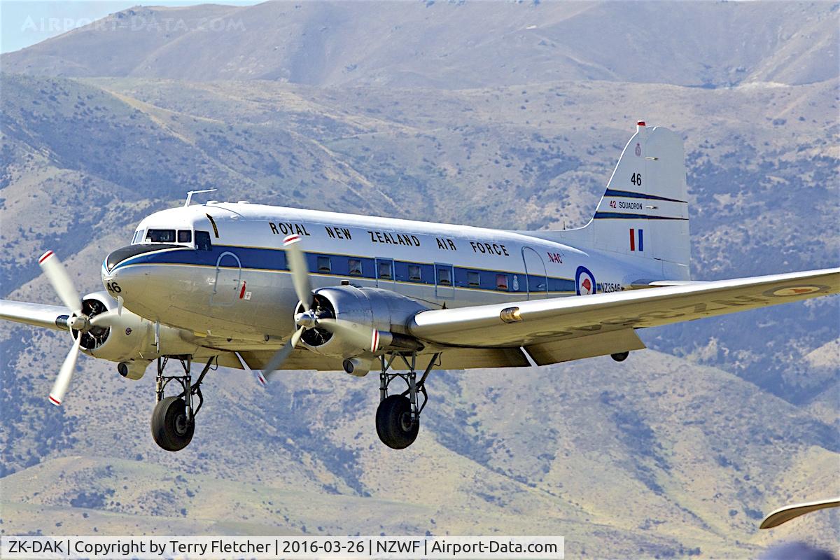 ZK-DAK, 1944 Douglas DC3C-S1C3G (C-47B) C/N 15035, At 2016 Warbirds Over Wanaka Airshow , Otago , New Zealand