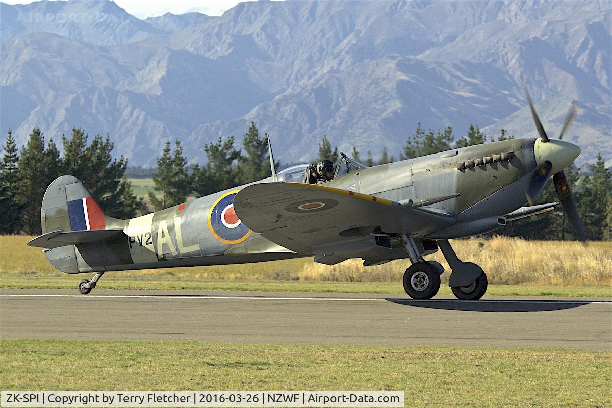 ZK-SPI, Supermarine 361 Spitfire LF.XVIe C/N CBAF. IX3128, At 2016 Warbirds Over Wanaka Airshow , Otago , New Zealand
