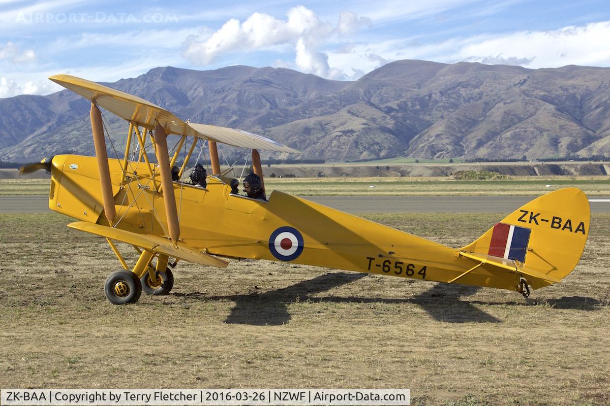 ZK-BAA, De Havilland DH-82A Tiger Moth II C/N 84893, At 2016 Warbirds Over Wanaka Airshow , Otago , New Zealand