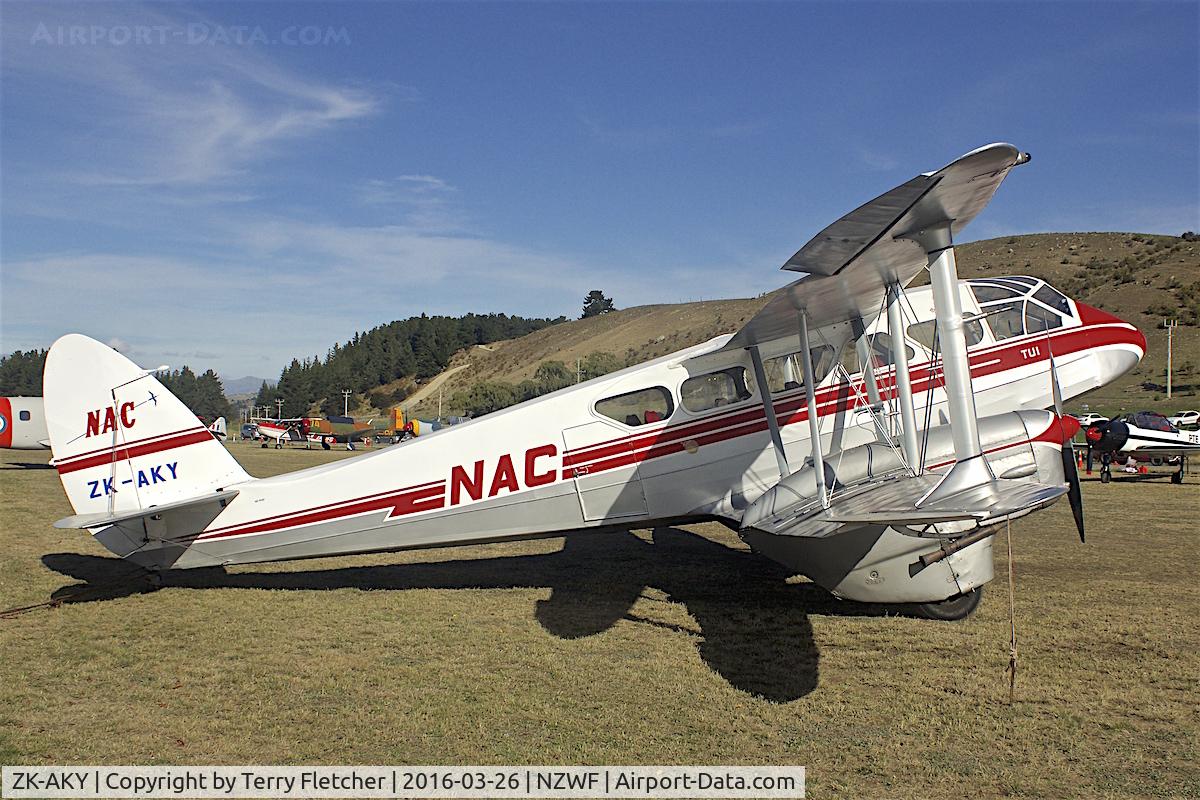 ZK-AKY, De Havilland DH-89B Dominie C/N 6653, At 2016 Warbirds Over Wanaka Airshow , Otago , New Zealand
