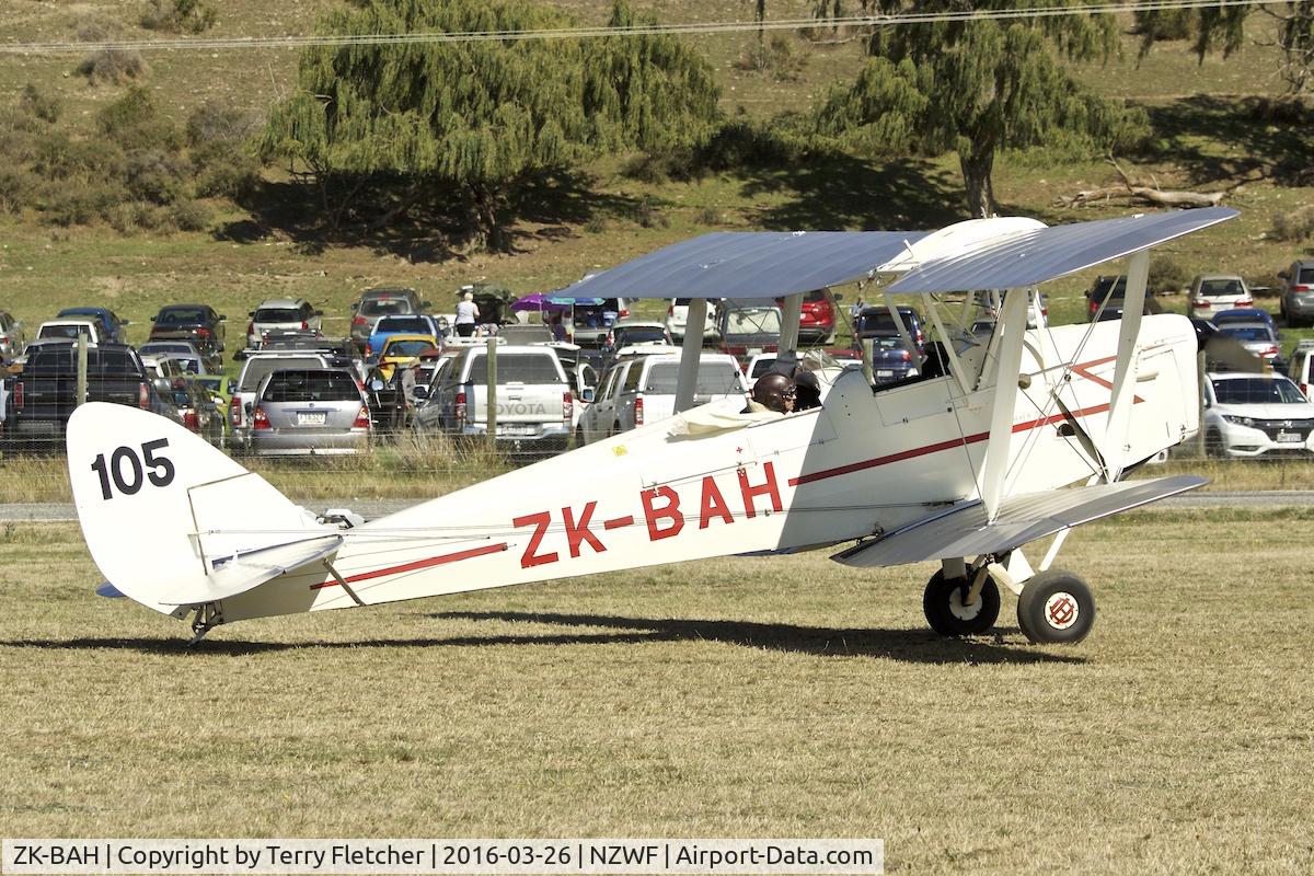 ZK-BAH, De Havilland DH-82A Tiger Moth II C/N 83589, At 2016 Warbirds Over Wanaka Airshow , Otago , New Zealand