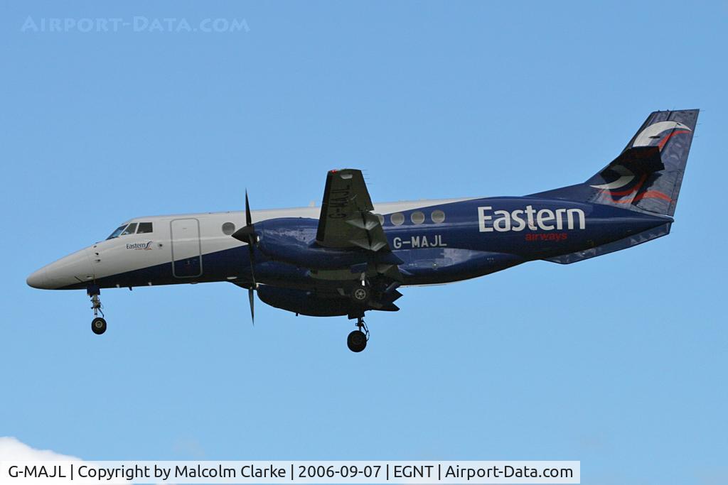 G-MAJL, 1996 British Aerospace Jetstream 41 C/N 41087, British Aerospace Jetstream 41 on approach to 25 at Newcastle Airport, September 2006.