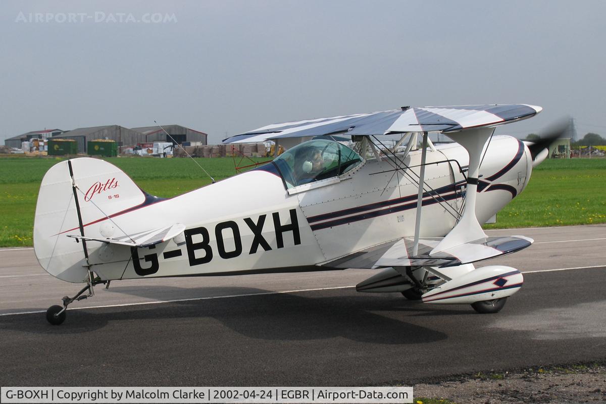 G-BOXH, 1974 Pitts S-1S Special C/N MP4, Pitts S-1S Special at Breighton Airfield, April 2002.