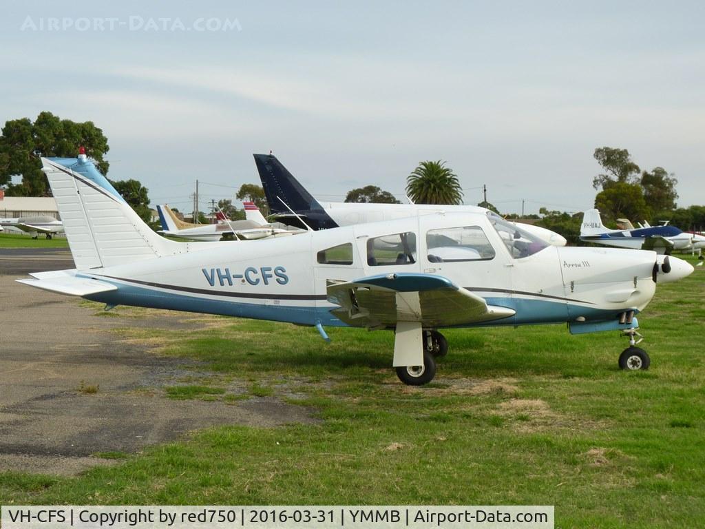 VH-CFS, 1978 Piper PA-28R-201 Cherokee Arrow III C/N 28R-7837045, Piper Arrow VH-CFS at Moorabbin Mar 31,2016