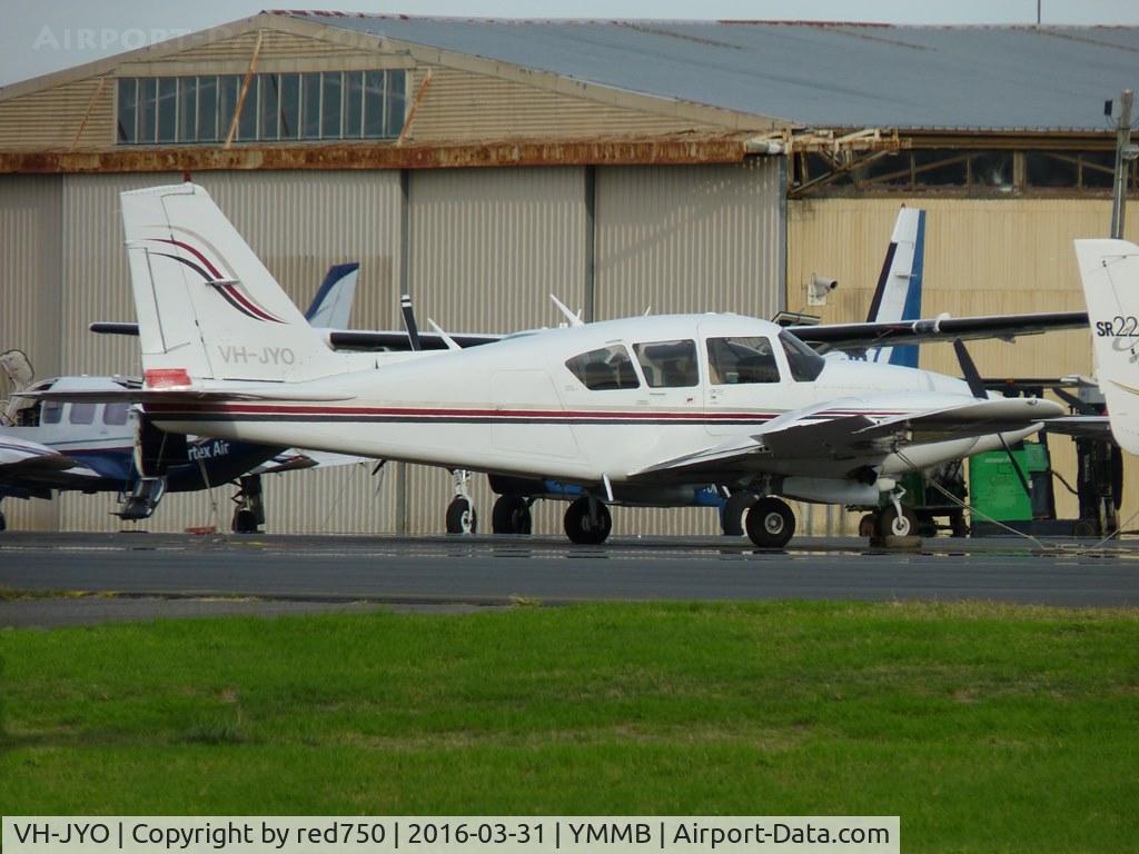 VH-JYO, 1978 Piper PA-23-250 Aztec F C/N 27-7854062, Piper Aztec VH-JYO at Moorabbin, Mar 31, 2016