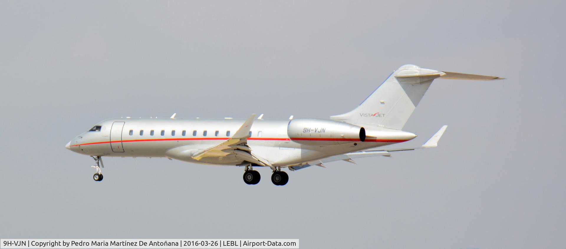 9H-VJN, 2015 Bombardier BD-700-1A10 Global 6000 C/N 9662, El Prat -  Barcelona  -  España