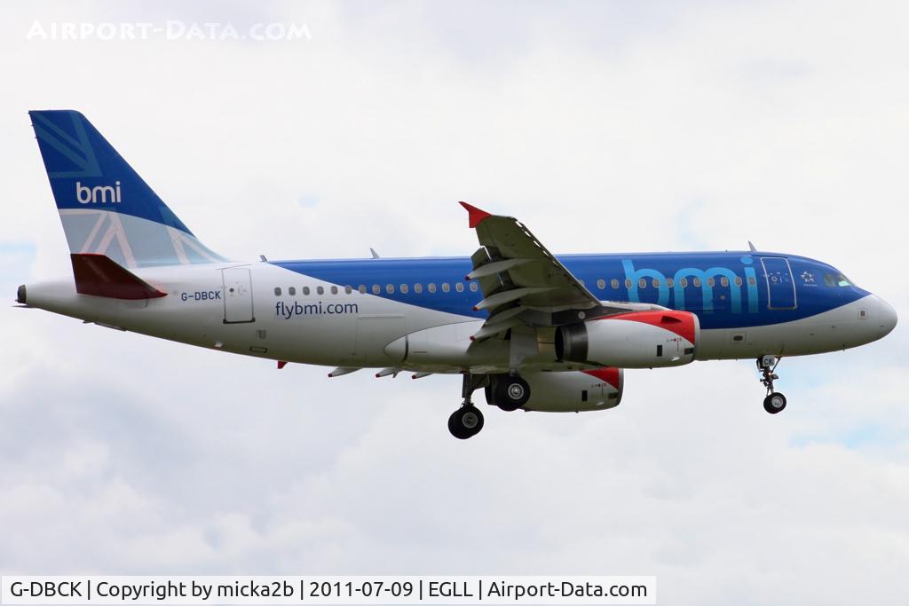 G-DBCK, 2007 Airbus A319-131 C/N 3049, Landing