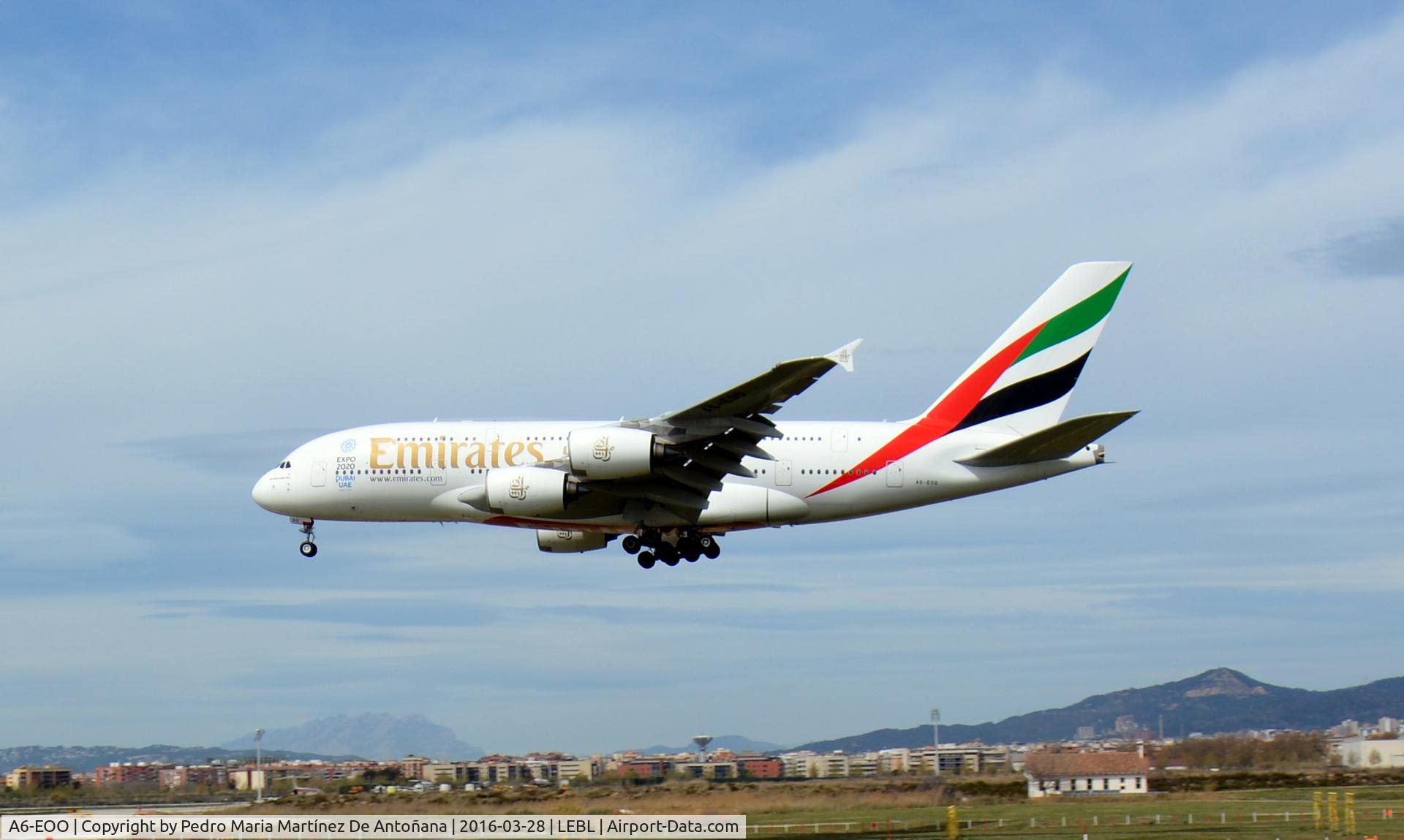 A6-EOO, 2015 Airbus A380-861 C/N 0190, El Prat -  Barcelona  -  España