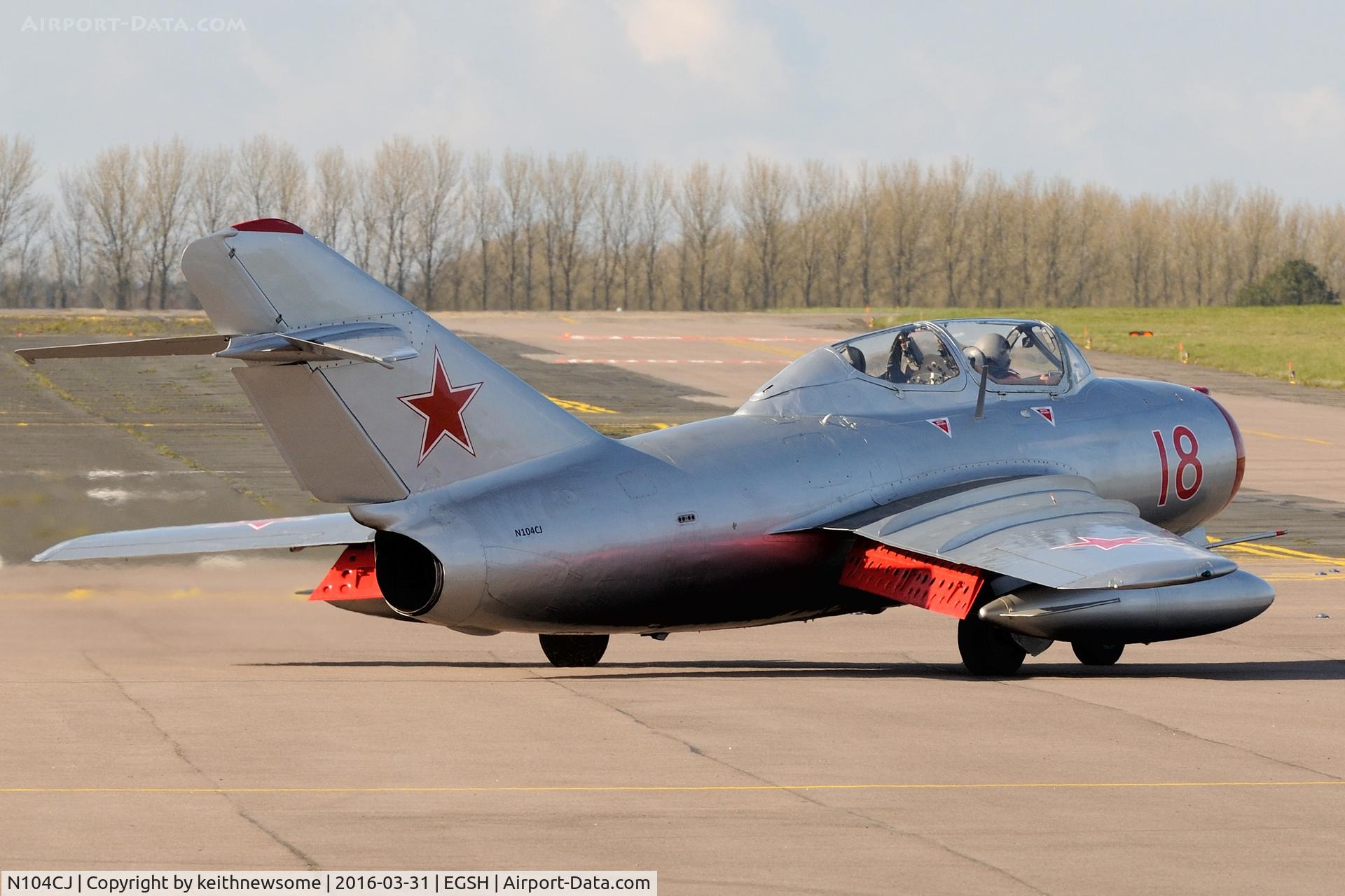 N104CJ, 1952 PZL-Mielec SBLim-2 (MiG-15UTI) C/N 1A01004, Very nice return visitor.