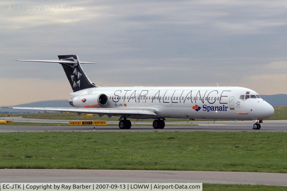 EC-JTK, 1992 McDonnell Douglas MD-87 (DC-9-87) C/N 53348, McDonnell Douglas DC-9-87 [53348] (Spanair) Vienna-Schwechat~OE 13/09/2007