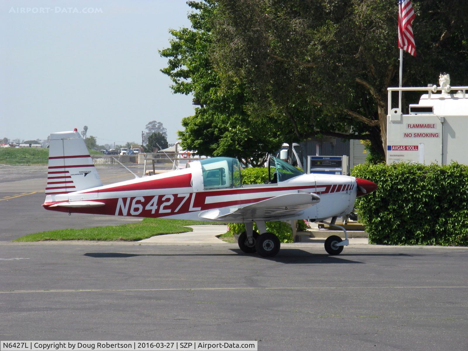 N6427L, 1972 American Aviation AA-1A Trainer C/N AA1A-0427, 1972 American Aviation AA-1A TRAINER, Lycoming O-235 108 Hp, at SZP's Fuel Dock