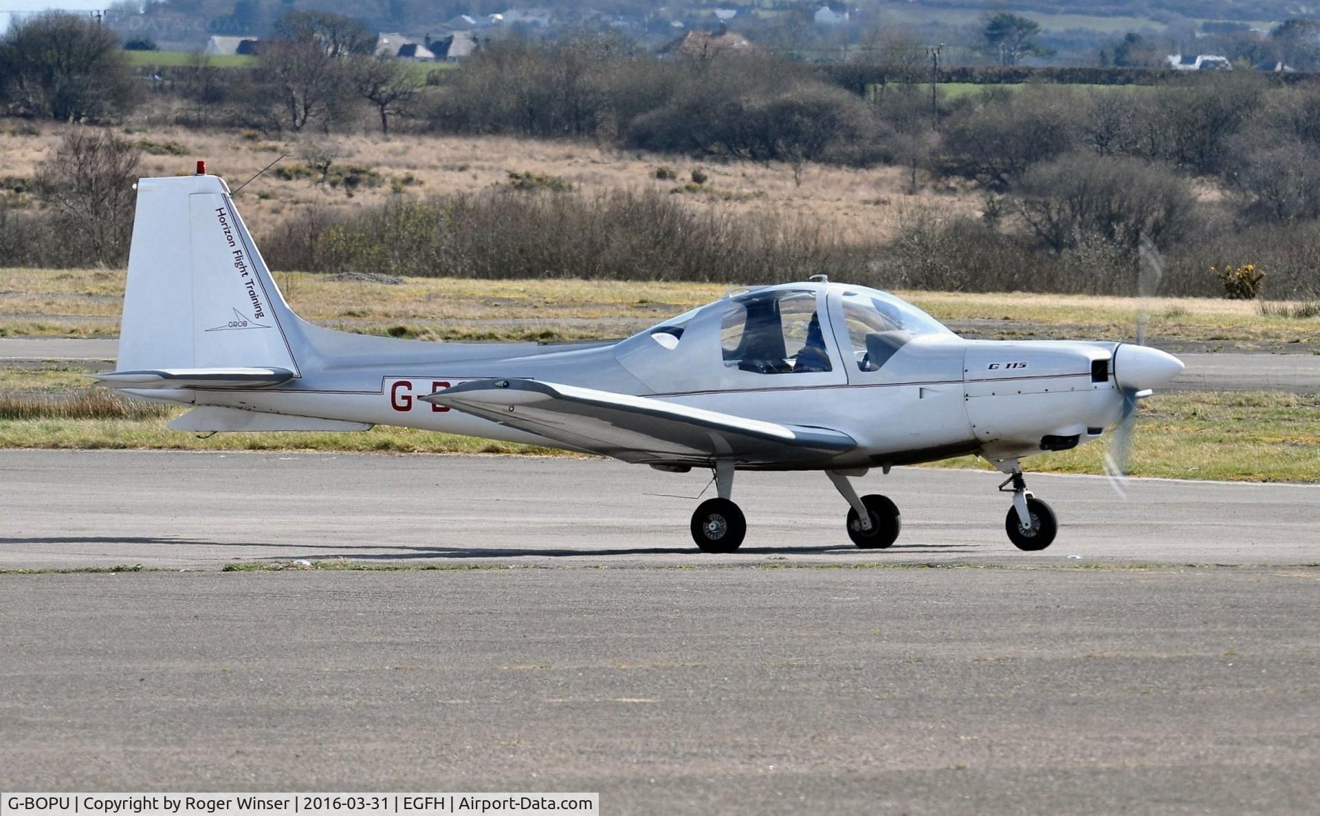 G-BOPU, 1988 Grob G-115 C/N 8059, Visiting G-115 aircraft operated by Horizon Flight Training.