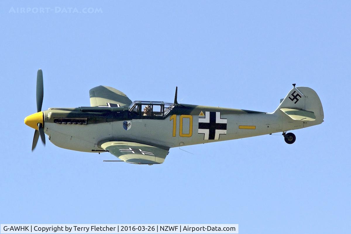 G-AWHK, 1949 Hispano HA-1112-M1L Buchon C/N 172, Displaying at 2016 Warbirds over Wanaka