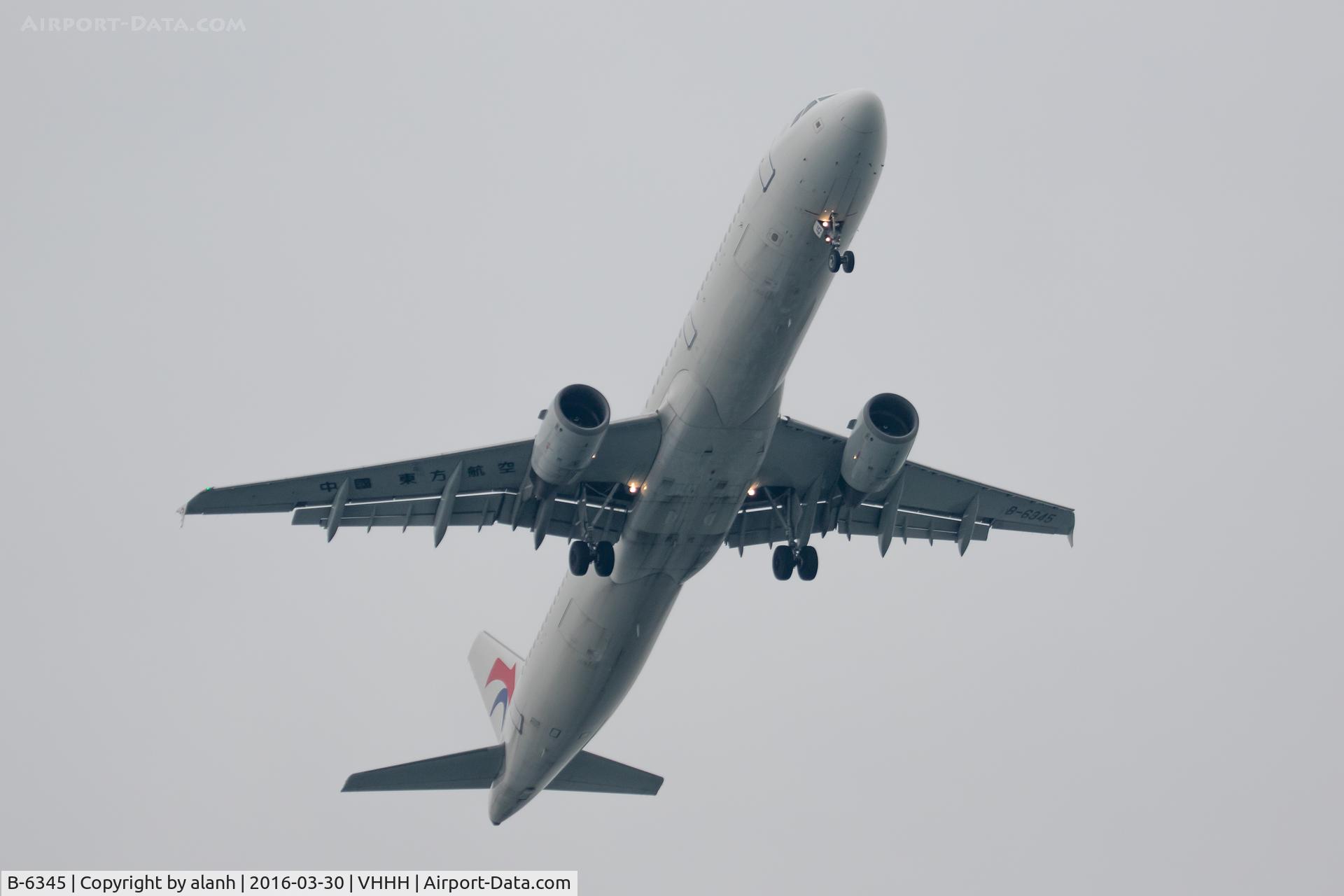 B-6345, 2008 Airbus A321-231 C/N 3471, Inbound from Shanghai; China Eastern Airlines more recent colours