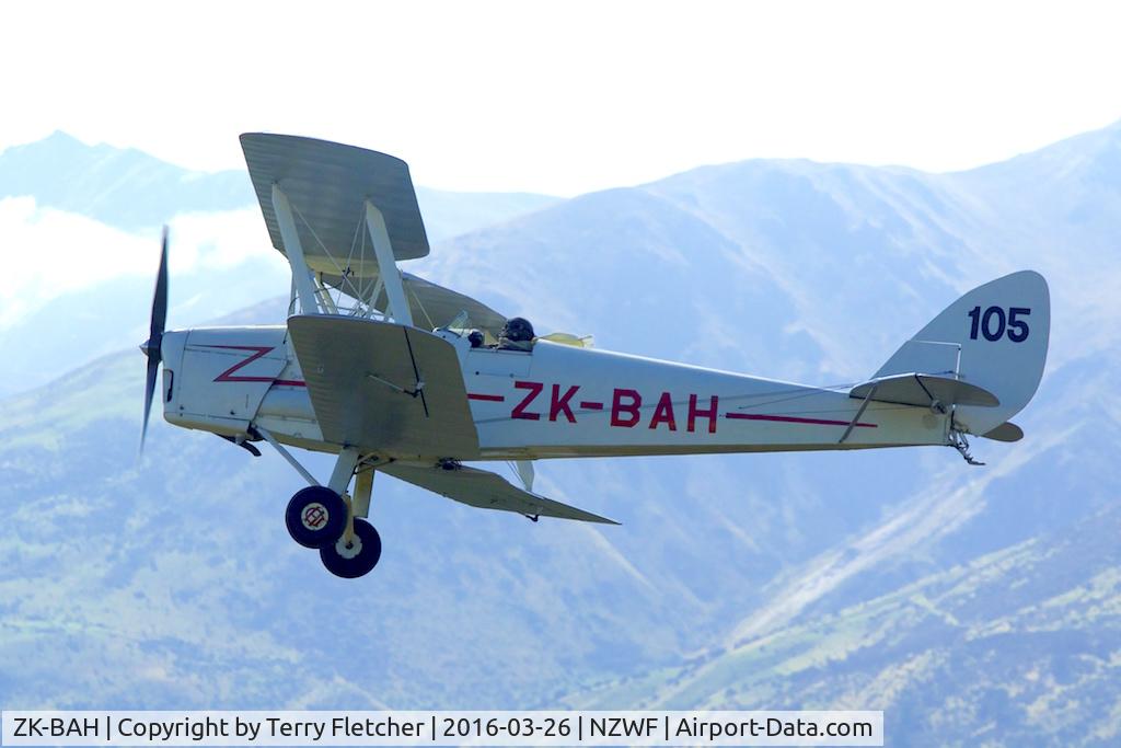 ZK-BAH, De Havilland DH-82A Tiger Moth II C/N 83589, At Wanaka