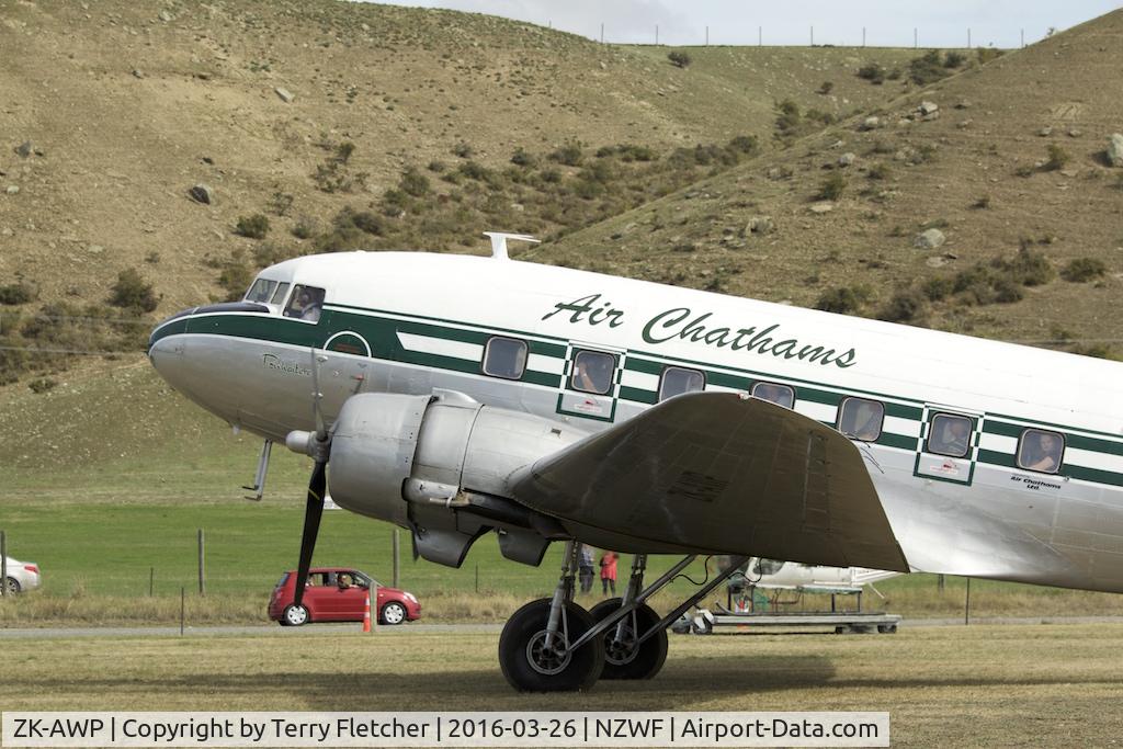 ZK-AWP, 1945 Douglas DC-3 (C-47B-30-DK) C/N 33135, At Wanaka