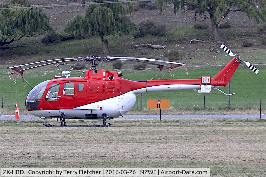 ZK-HBD, 1991 MBB Bo-105S C/N S-851, At Wanaka