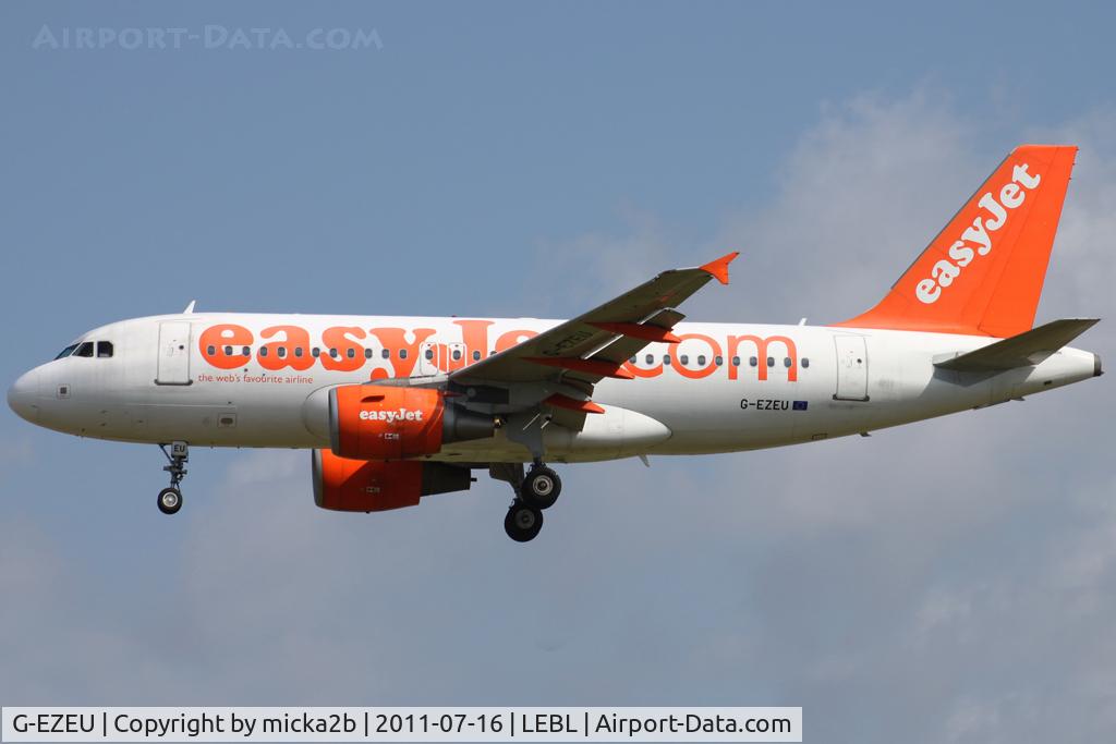 G-EZEU, 2004 Airbus A319-111 C/N 2283, Landing