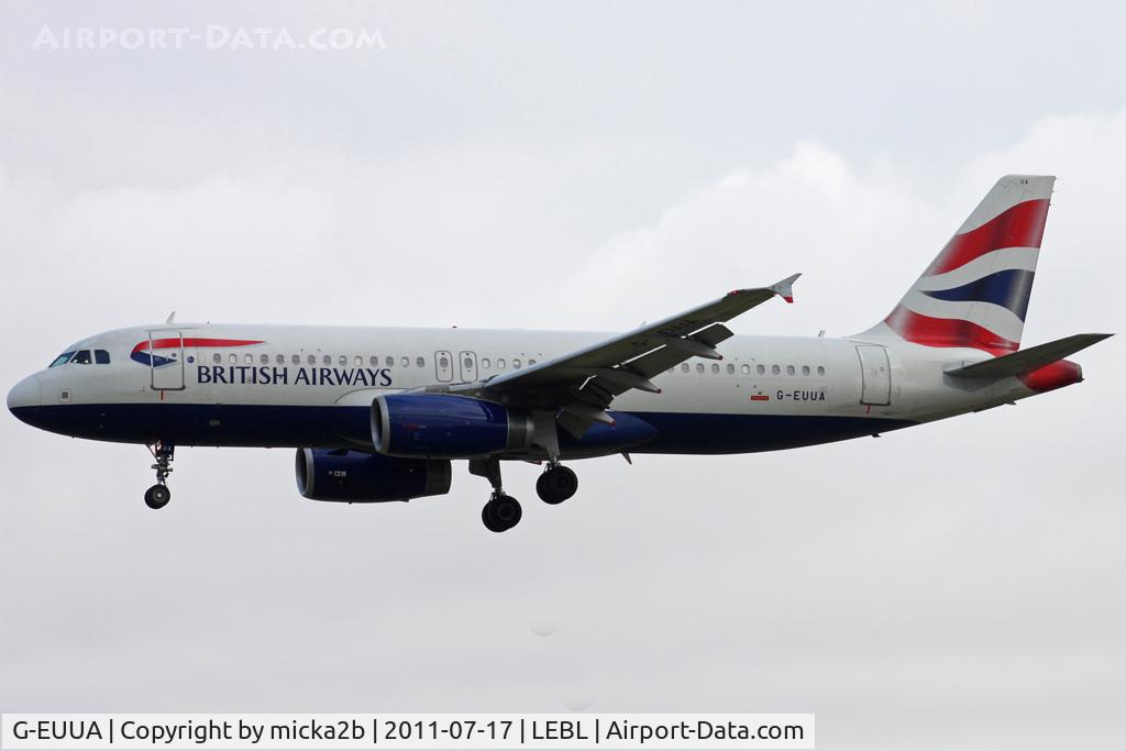 G-EUUA, 2001 Airbus A320-232 C/N 1661, Landing