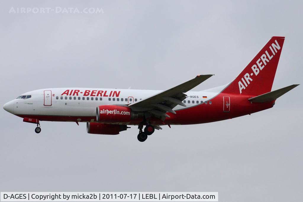 D-AGES, 1998 Boeing 737-75B C/N 28108, Landing
