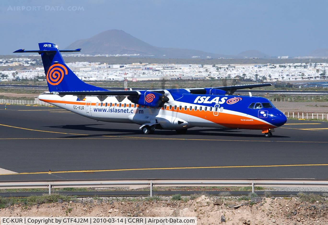 EC-KUR, 2008 ATR 72-500 C/N 808, EC-KUR at Lanzarote 14.3.10