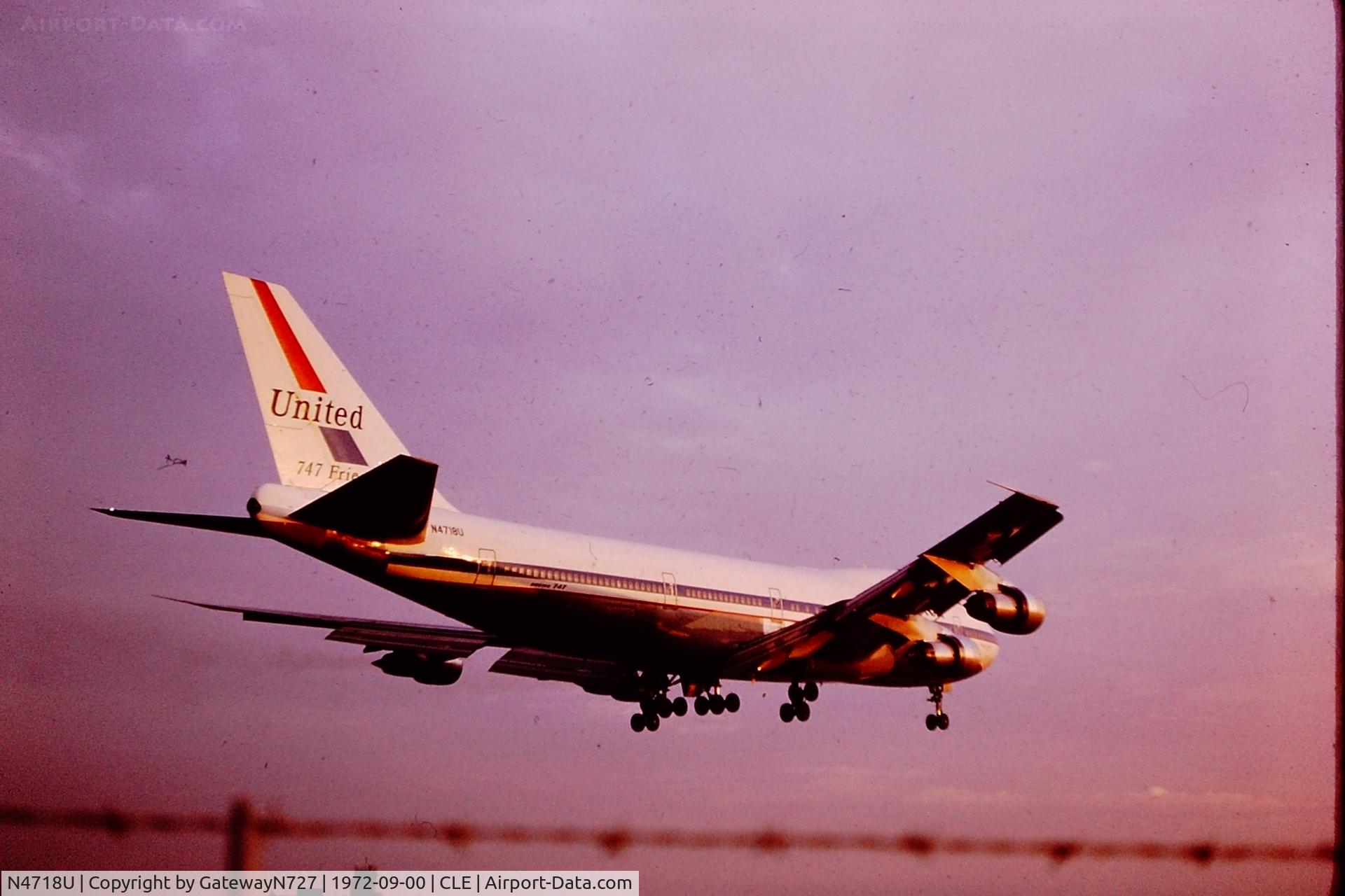N4718U, Boeing 747-122 C/N 19879, Spent its entire career with United.