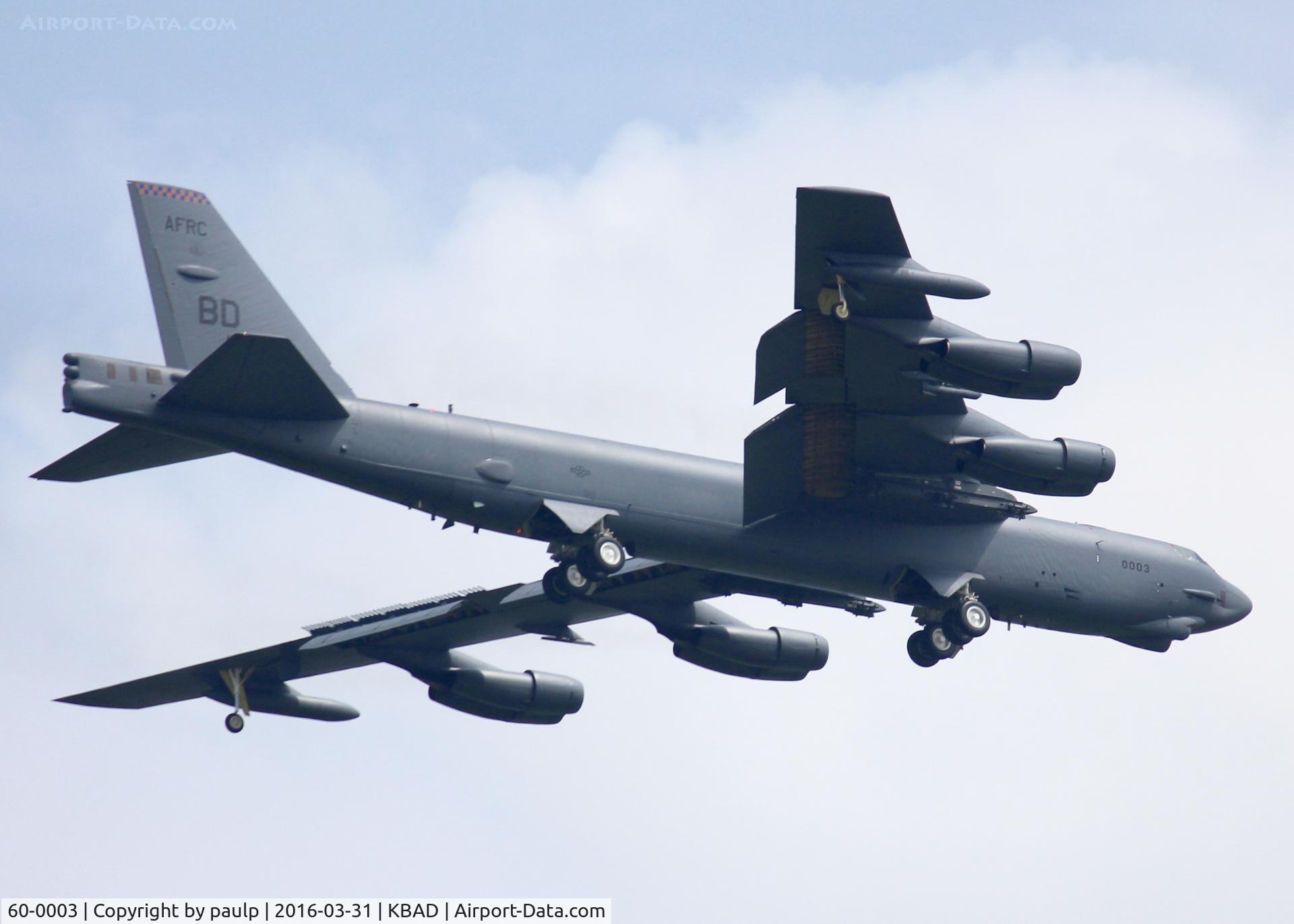 60-0003, 1960 Boeing B-52H Stratofortress C/N 464368, At Barksdale Air Force Base.