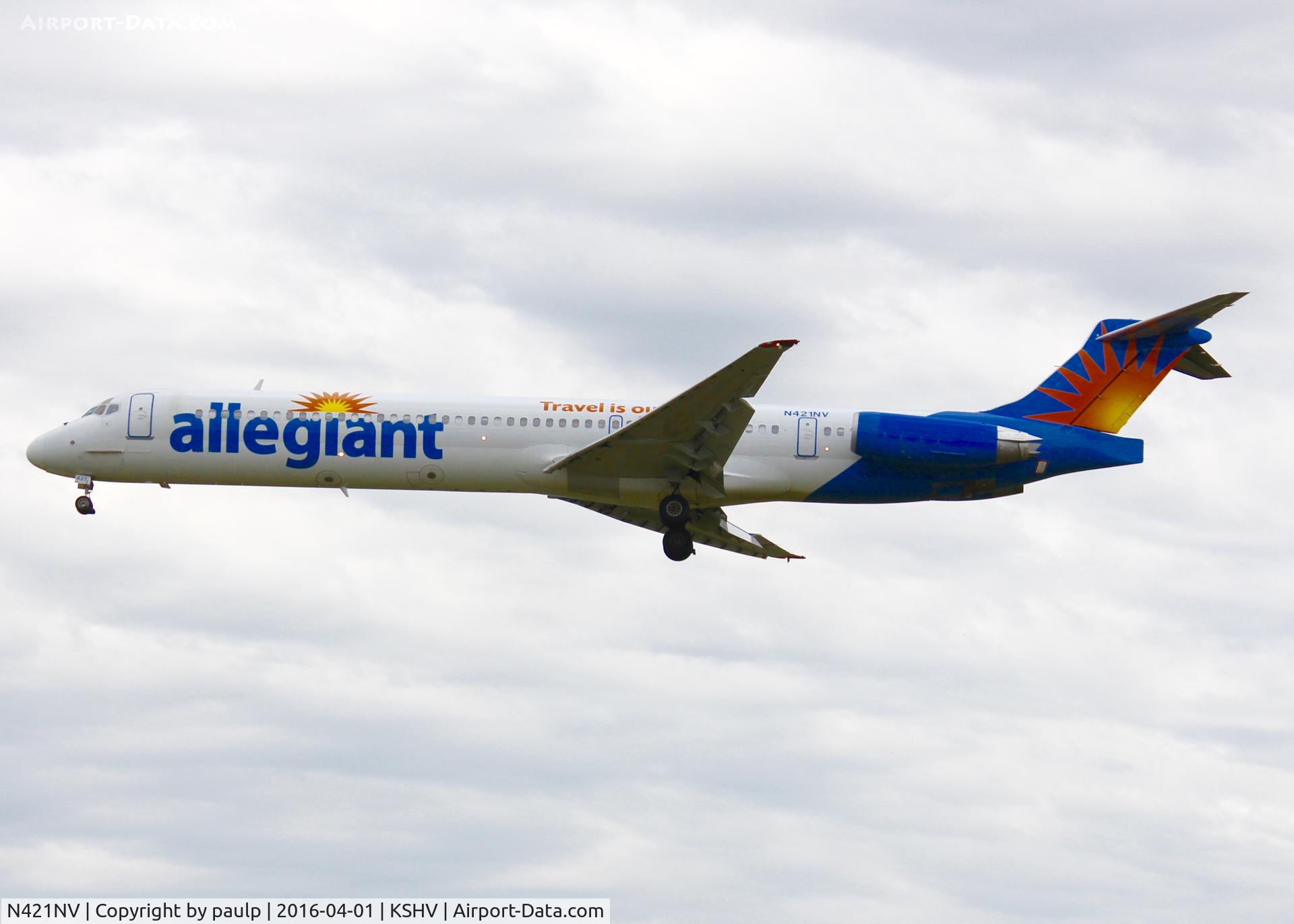N421NV, 1991 McDonnell Douglas MD-83 (DC-9-83) C/N 53275, At Shreveport Regional.