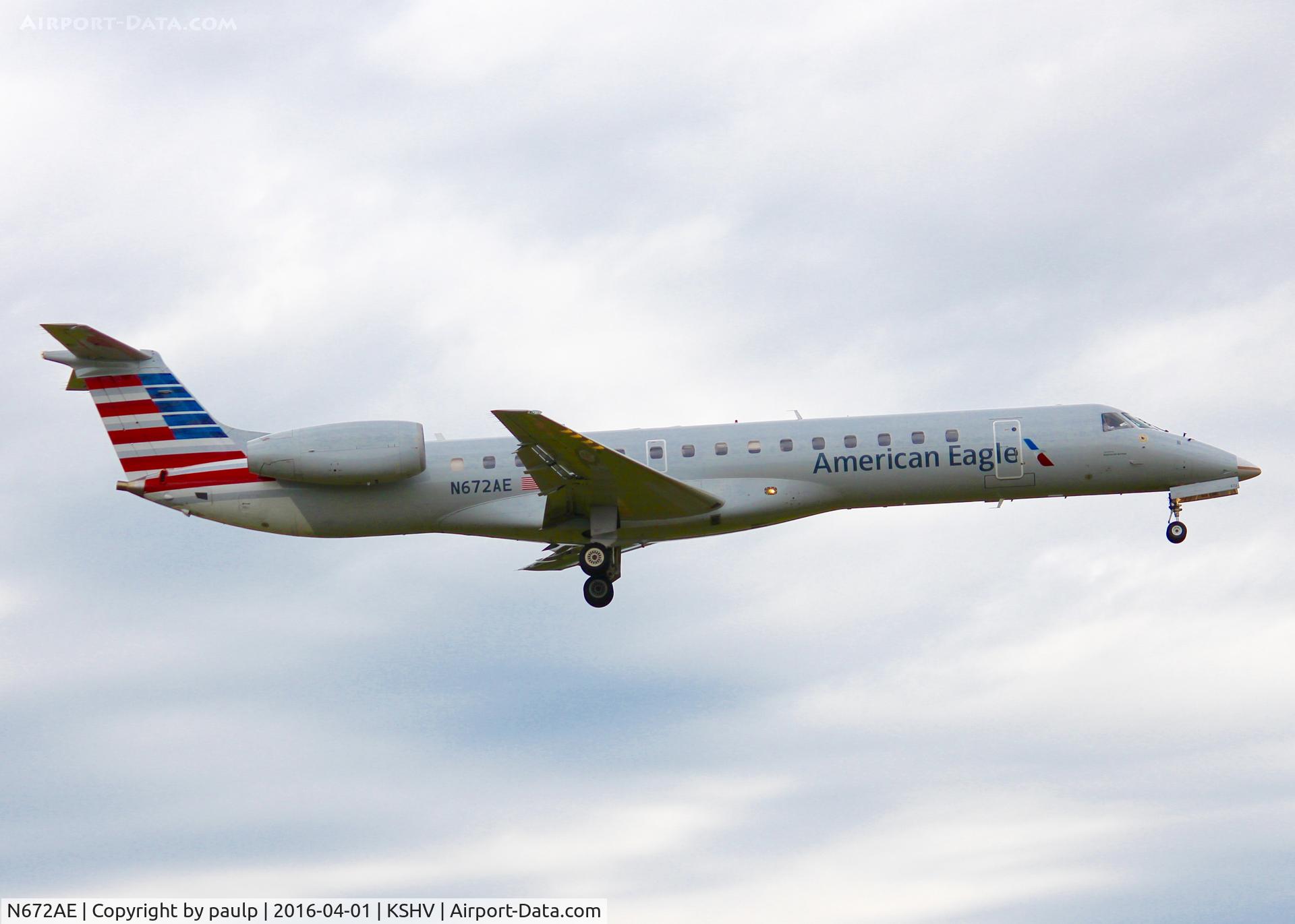 N672AE, 2004 Embraer ERJ-145LR (EMB-145LR) C/N 145794, At Shreveport Regional.