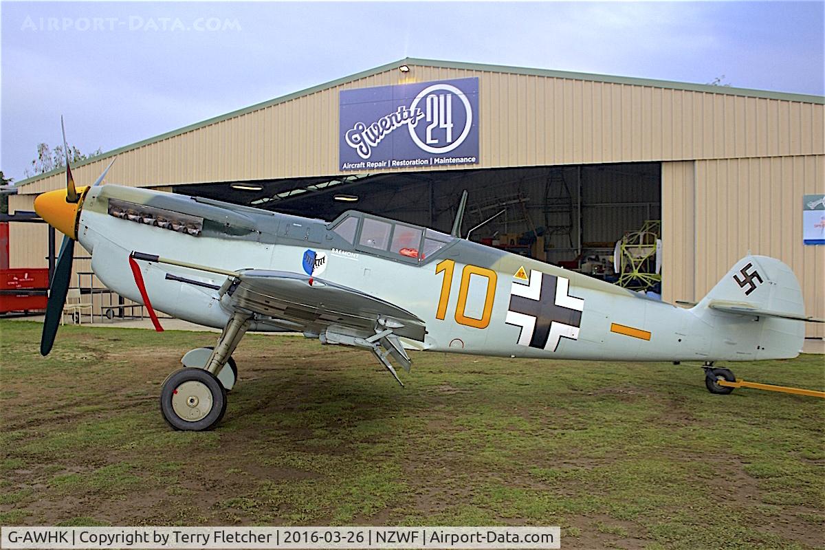 G-AWHK, 1949 Hispano HA-1112-M1L Buchon C/N 172, At Wanaka NZ - all the way from Duxford UK