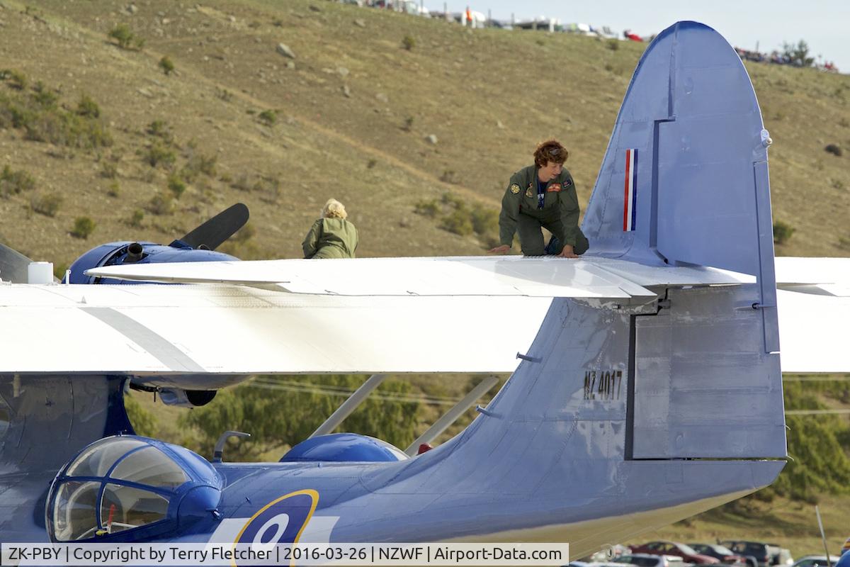 ZK-PBY, Consolidated Vultee PBY-5A Catalina C/N CV-357, Recently restored - checking everything is OK before take=off