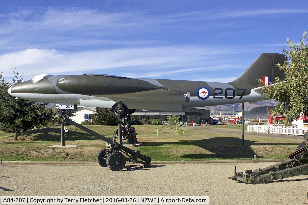 A84-207, 1954 English Electric Canberra B.20 C/N 7, Preserved outside at the National Transport & Toy Museum in Wanaka
