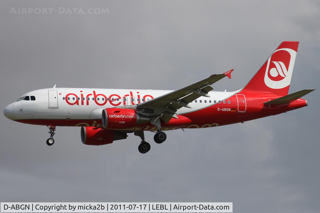 D-ABGN, 2008 Airbus A319-112 C/N 3661, Landing