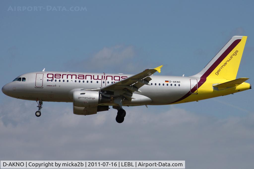 D-AKNO, 1999 Airbus A319-112 C/N 1147, Landing. Scrapped in may 2022.