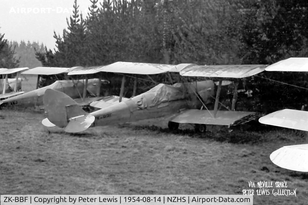 ZK-BBF, 1943 De Havilland DH-82A Tiger Moth II C/N 86128, Rough AgTiger - Aerial Projects Ltd., Hastings
Crashed Feb1955