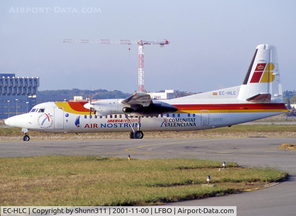 EC-HLC, 1988 Fokker 50 C/N 20137, Taxiing holding point rwy 33R