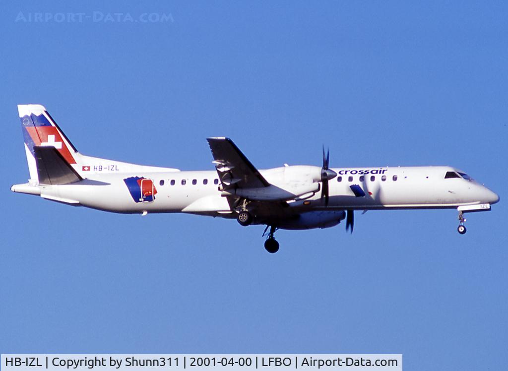 HB-IZL, 1995 Saab 2000 C/N 2000-022, Landing rwy 15R